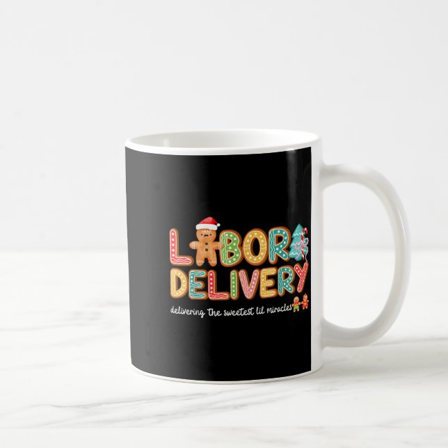 Groovy Labor And Delivery Christmas L&amp;d Nurse  Kaffemugg (Höger)