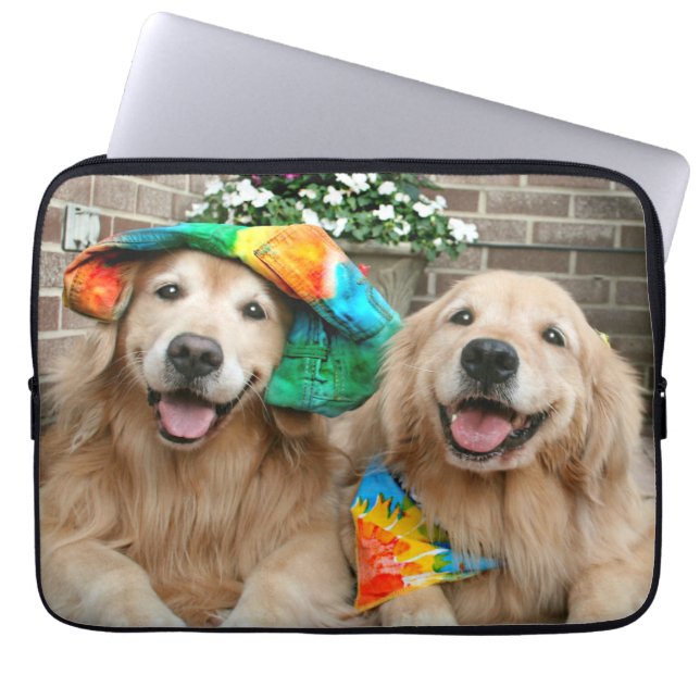 Groovy laptop sleeve för guld- Retriever (Framsidan)