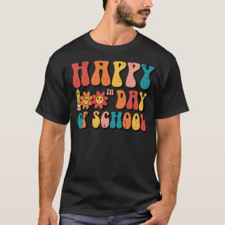 Groovy Lärare 100 Dagar Skola Student Glad 10 T Shirt