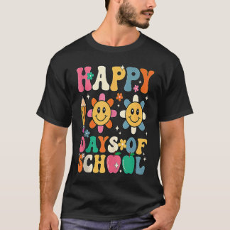 Groovy lärare elev 100:e skoldagen Glad 1 T Shirt