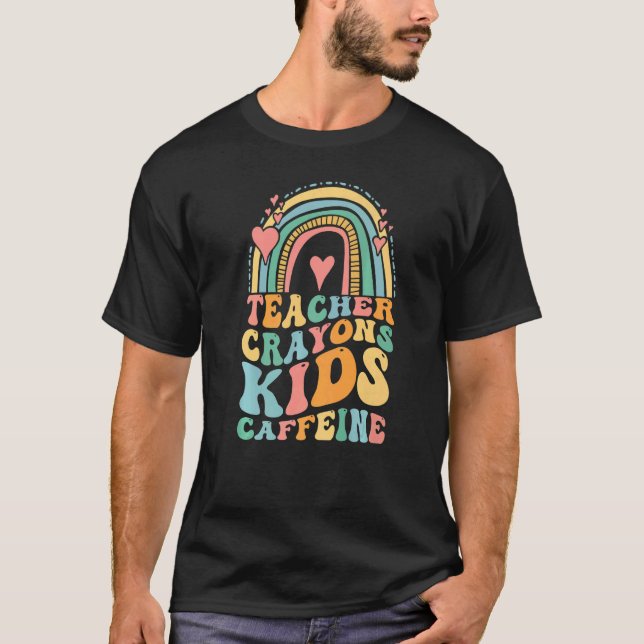 Groovy Lärare Kritor Kids Ca, T Shirt (Framsida)