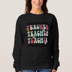 Groovy Lärare Retro Undervisa Kärlek Inspirera Ti T Shirt