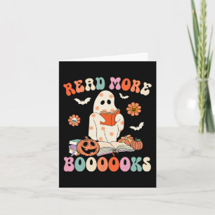 Groovy Läs Fler Böcker Söt Spöke Boo Rolig Hallow Kort