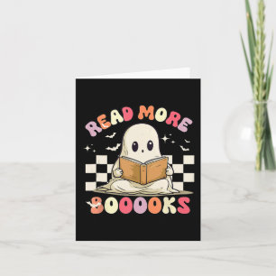 Groovy Läs Fler Böcker Söt Spöke Boo Rolig Hallow Kort