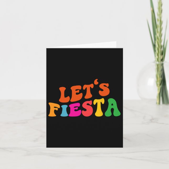 Groovy Låt oss Fiesta Funny Cinco De Mayo Women Ma Kort (Framsida)