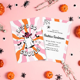 Groovy Låt oss Go Ghouls Bachelorette Inbjudningar