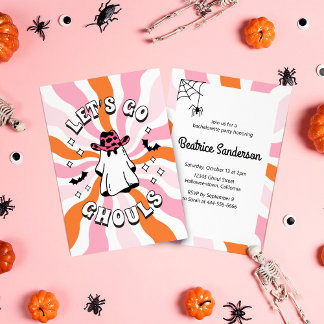 Groovy Låt oss Go Ghouls Bachelorette Inbjudningar