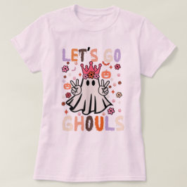 Groovy Låt oss Go Ghouls Halloween Ghost Outfit T Shirt