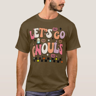 Groovy Låt oss Go Ghouls Retro Ghouls Hippie Hallo T Shirt