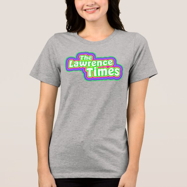 Groovy Lawrence Times femme grått T Shirt (Framsida)