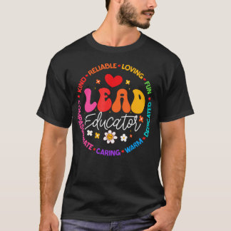 Groovy Ledande Lärare Läraruppskattning Tillbaka T Shirt