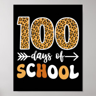Groovy Leopard 100-dagen för skollärarbarn 10 Poster