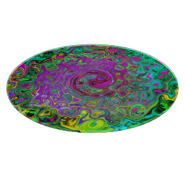 Groovy Lila Abstrakt Retro Liquid Swirl
