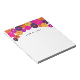 Groovy Lila och Rosa Hippie Flower Power Anteckningsblock