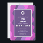 Groovy Lila Vågar Star David Anpassningsbar Pub Mi Inbjudningar<br><div class="desc">Perfekt-kort för att tillkännage ett bat mitzvah, pub mitzvah eller annat judiskt firande! Hand skapade konst åt dig med hantering på baksidan! FULLT ANPASSADE! Klicka på "Anpassa" ovan om du vill redigera texten. Klicka på "Redigera med design verktyg" om du vill justera typsnitt, färg och placeringar och ta bort baksidans...</div>