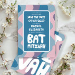 Groovy Lila Vinkarare Anpassningsbar Fladdermus Pu Spara Datumet<br><div class="desc">Perfekt-kort för att meddela ett pub eller bat mitzvah eller annat judiskt firande och be gästerna att spara datumet! Hand skapade konst åt dig med handtag på framsidan och baksidan! FULLT ANPASSADE! Klicka på "Anpassa" ovan om du vill redigera texten. Klicka på "Redigera med verktyg" om du vill justera typsnitt,...</div>