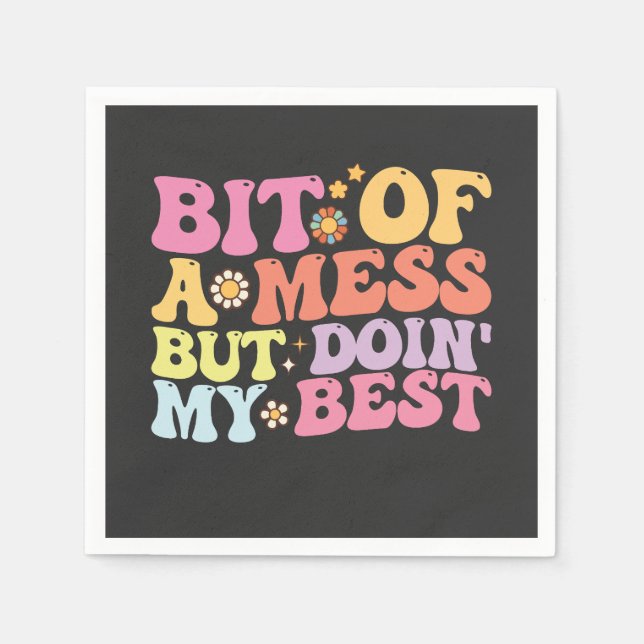 Groovy lite  men gör mitt bästa retro pappersservett (Framsidan)