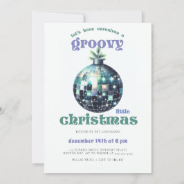 Groovy Little jul Disco Sage jul Party Inbjudningar