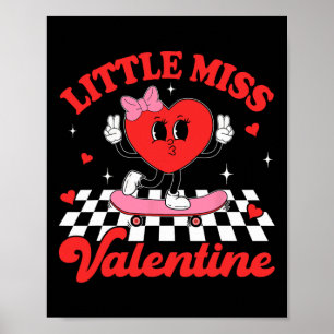 Groovy Little Miss Valentine Söt Godis Hjärtat Tje Poster