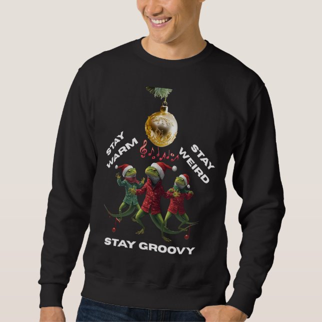 Groovy Lizards  Lång Ärmad Tröja (Framsida)