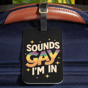 Groovy Ljud Gay I är i HBT Rainbow Pride Bagagebricka