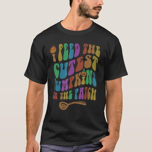 Groovy Lunch Dam I MATAR CUTEST PUMPKINS i T Shirt (Framsida)