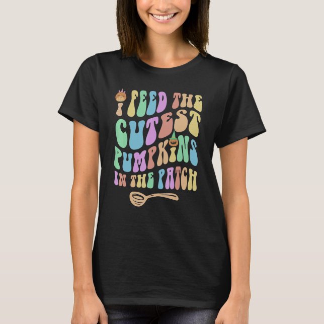 Groovy Lunch Dam I MATAR CUTEST PUMPKINS i T Shirt (Framsida)