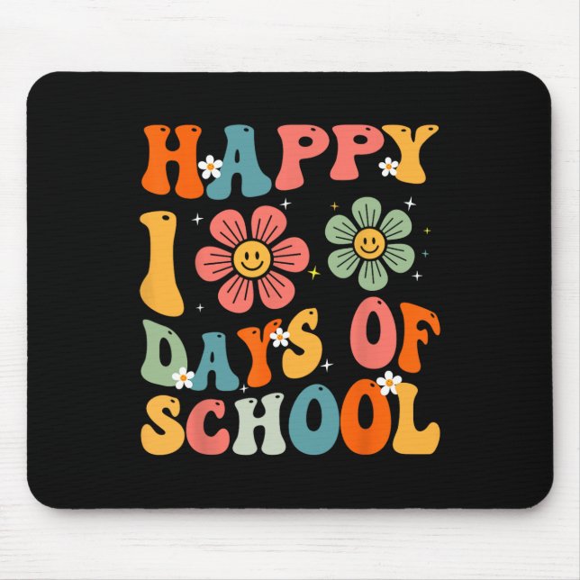 Groovy Lycklig 100 dagar Student Cute Kids 100 dag Musmatta (Framsidan)