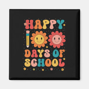 Groovy Lycklig 100 dagars skollärare 100 dagar Magnet
