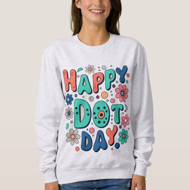 Groovy Lycklig Dot Day T Shirt (Framsida)