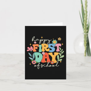 Groovy Lycklig första skoldagen i Back to school Kort