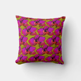 Groovy Magenta Blommig Design Kudde
