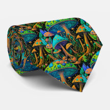 Groovy Magic Mushroom - Retro Slipsgarn
