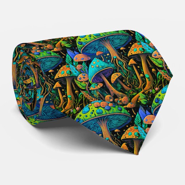 Groovy Magic Mushroom - Retro Slipsgarn Slips (Rullad)