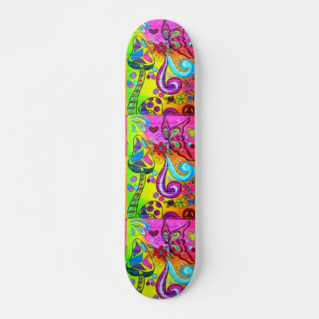 groovy magisk champinjonskateboard skateboard bräda 21,5 cm (Framsida)