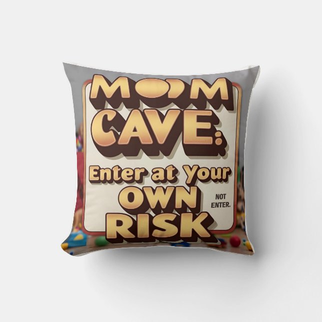 Groovy Mamma Cave Pillow - Retro 3D Kudde (Framsida)