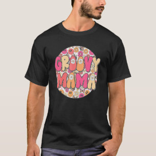 Groovy Mamma Hippie Retro Daisy Flower Smile Ansik T Shirt