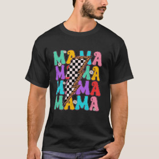 Groovy Mamma Kontrollerad Blixt Bult Lycklig Mor T Shirt