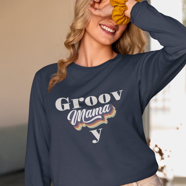 Groovy mamma retro mor dag t shirt (Skapare uppladdad)