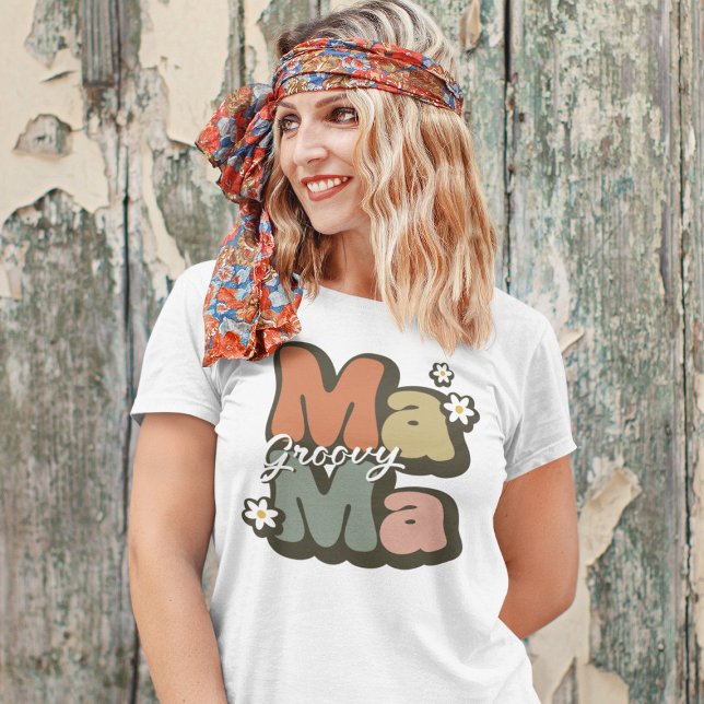 Groovy Mamma Retro Womens T-Shirt (Skapare uppladdad)