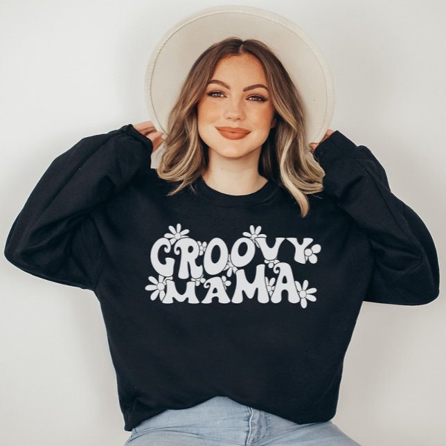 Groovy Mamma Sweatshirt Gift för Mamma (Skapare uppladdad)