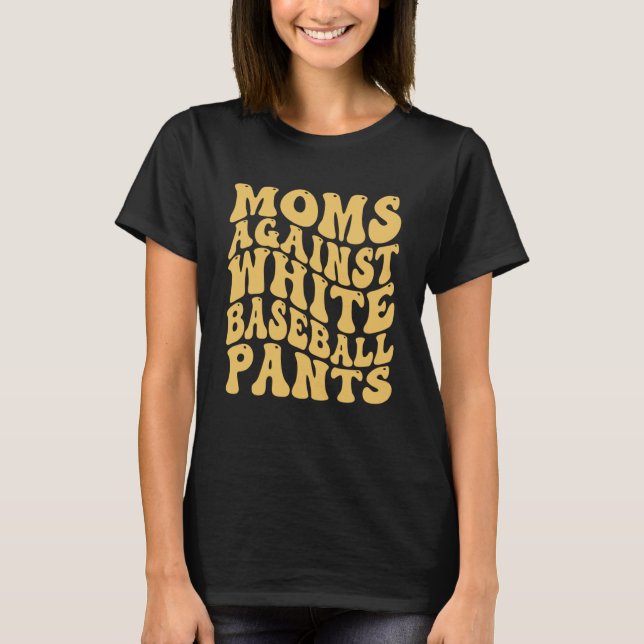 Groovy Mammor mot vit baskeboll Byxor Baseball Bas T Shirt (Framsida)