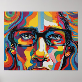 Groovy Man Vibrant Poster