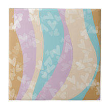 Groovy Marble Swirls Pastel Heart Frimärke
