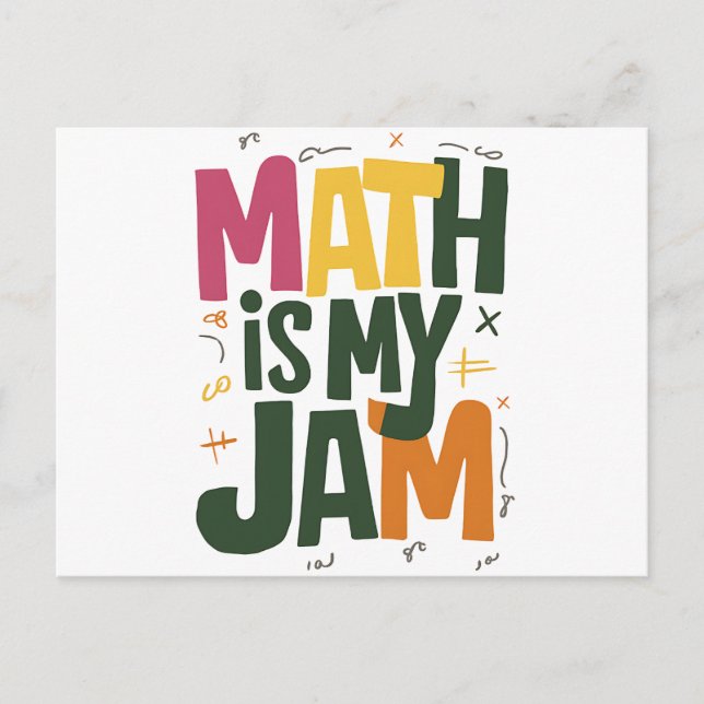 Groovy Math är min grej Första dagen tillbaka till Vykort (Framsida)