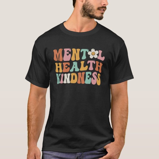 Groovy Mental Health Matters Human Brain Sjukdom A T Shirt (Framsida)