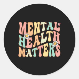 Groovy Mental Health Problemes Human Brain Sjukdom Runt Klistermärke