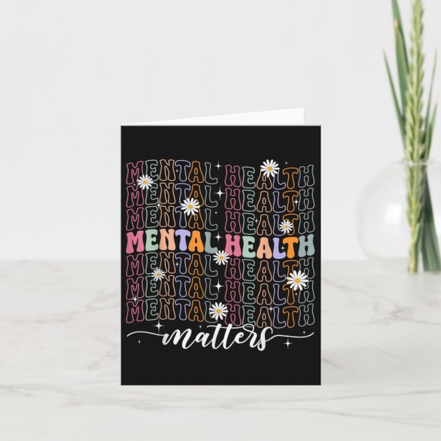Groovy Mental Health S Brain Sjukdom Awareness Mon Kort (Framsida)
