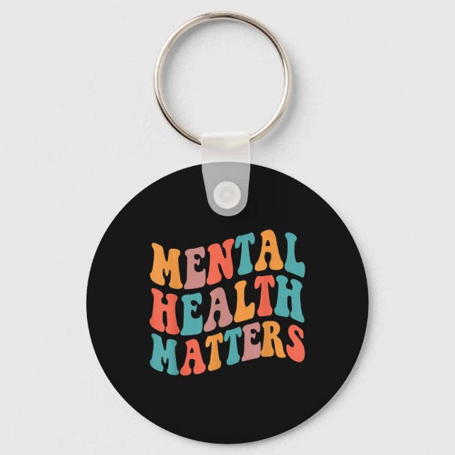 Groovy Mental Health S Human Brain Awareness Nyckelring (Framsida)
