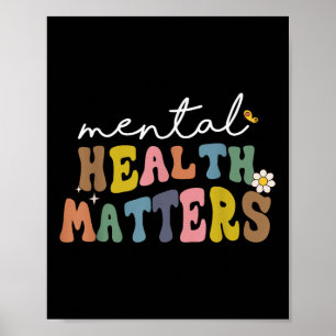 Groovy Mental Health S Human Brain Sjukdom Awarene Poster